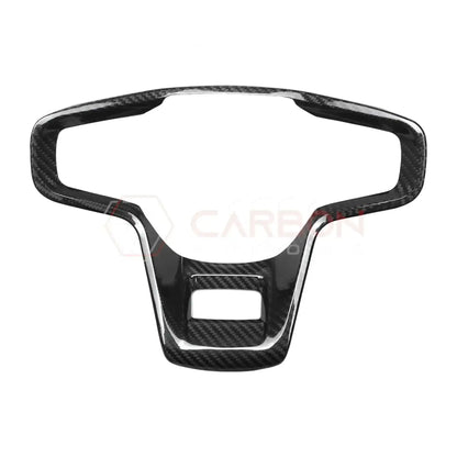 Real Carbon Fiber Steering Wheel Button Trim Cover For 2021+ Bronco