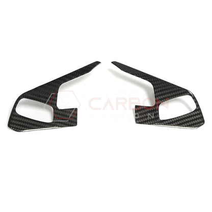 C8 Corvette Real Carbon Fiber Steering Wheel Button Trim Covers | Interior Upgrade (2020–2027)
