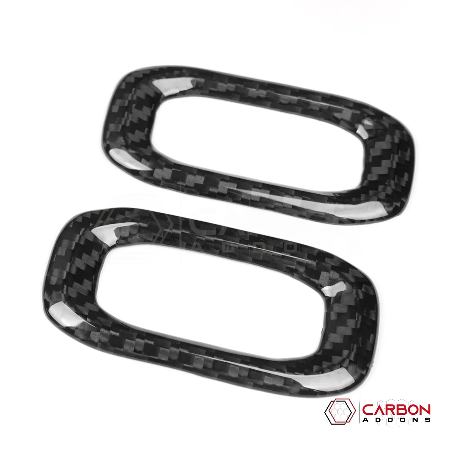 Jeep Gladiator JT & Wrangler JL Door Lock Switch Frame Trim Cover – Real Dry Carbon Fiber (Glossy or Matte) 2020–Current
