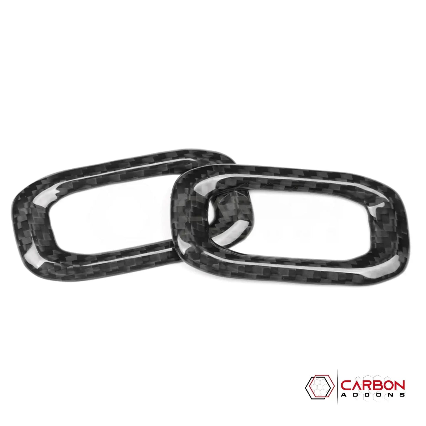 Jeep Gladiator JT & Wrangler JL Door Lock Switch Frame Trim Cover – Real Dry Carbon Fiber (Glossy or Matte) 2020–Current