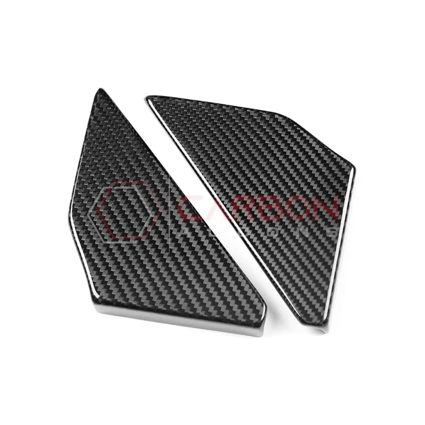 Real Carbon Fiber Rear Door Window Triangle Trim Covers For 2021–2025 Ford Bronco