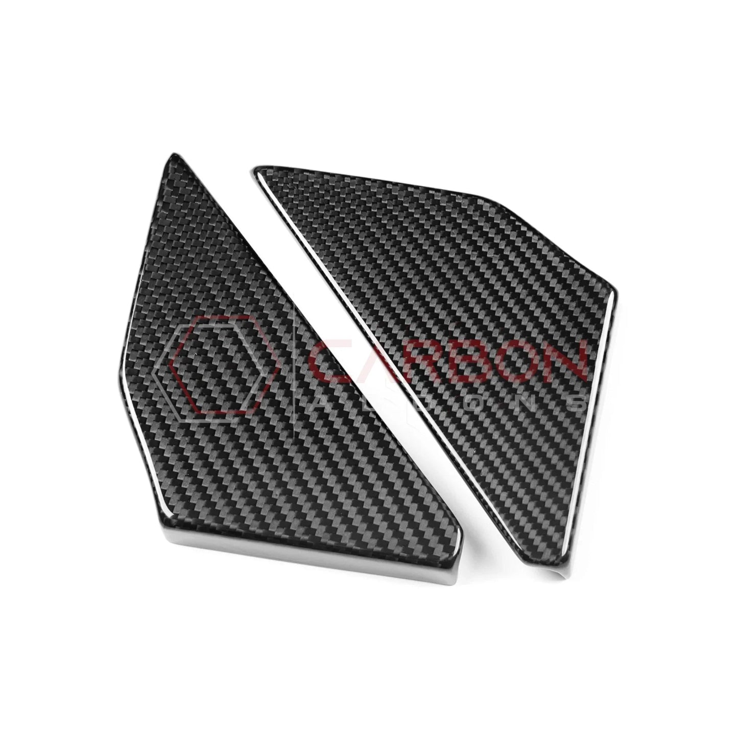 2021–2025 Ford Bronco Rear Door Window Triangle Trim Carbon Fiber Covers