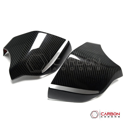 C8 Corvette Real Carbon Fiber Bottom Mirror Trim Covers | Exterior Overlay (2020–2026)