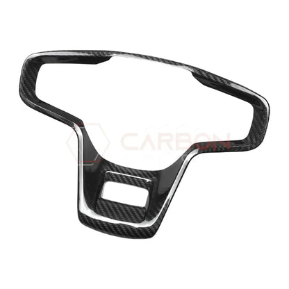 Real Carbon Fiber Steering Wheel Button Trim Cover For 2021+ Bronco