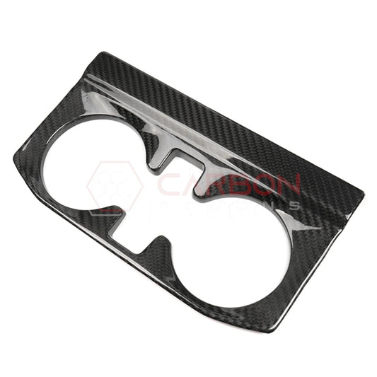 2021–2024 Ford F-150 Real Carbon Fiber Rear Center Console Cup Holder Trim Bezel