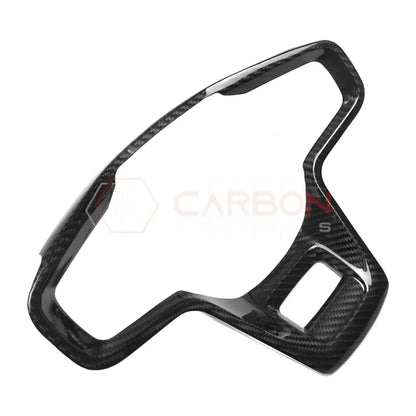 Real Carbon Fiber Steering Wheel Button Trim Cover For 2021+ Bronco