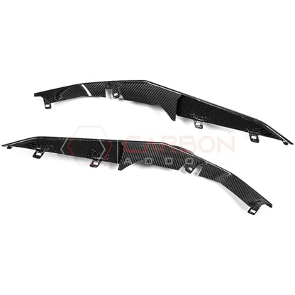 C8 Corvette Z06 Real Carbon Fiber Front Bumper Grille Trims | Cover or Direct Replacement (2023+)