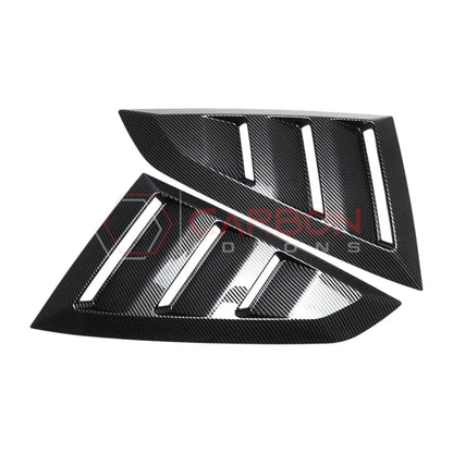 Rear Quarter Window Louvers for 2024+ Ford Mustang (Gloss Black ABS)