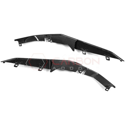 C8 Corvette Z06 Real Carbon Fiber Front Bumper Grille Trims | Cover or Direct Replacement (2023+)