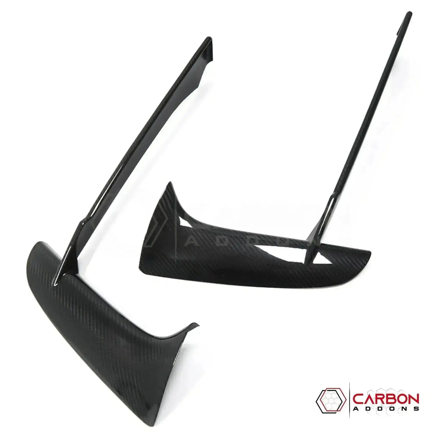 C8 Corvette Stingray Carbon Fiber Front Bumper Grille Bezel Covers | Exterior Upgrade (2020–2026)