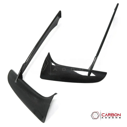 C8 Corvette Stingray Carbon Fiber Front Bumper Grille Bezel Covers | Exterior Upgrade (2020–2026)
