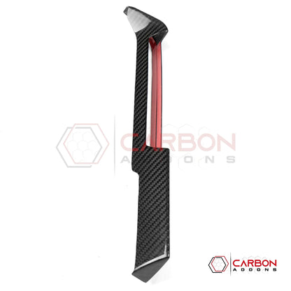2026+ C8 Corvette Real Carbon Fiber AC Control Trim Cover | Chrome Delete