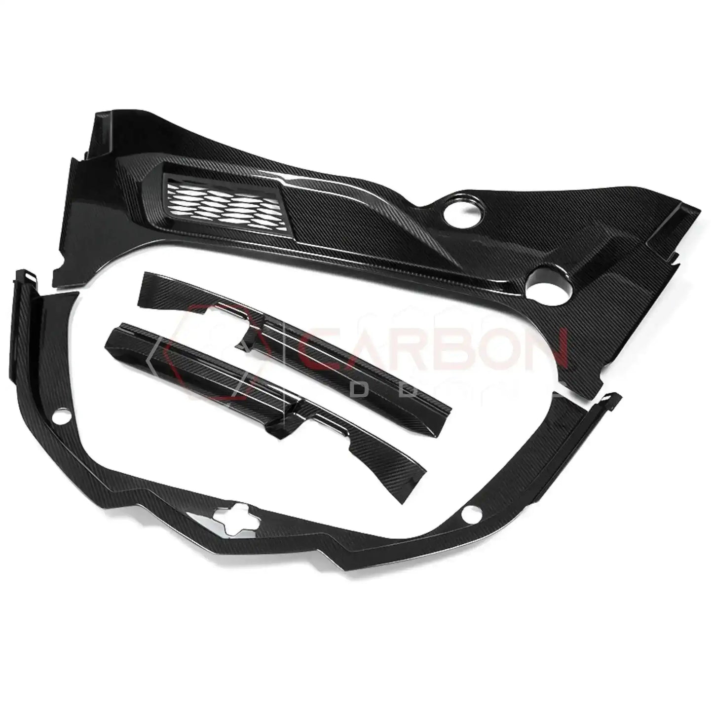C8 Corvette Real Carbon Fiber Front Trunk (Frunk) Replacement Trim Panels | Stingray, Z06 & E-Ray (2020–2026 Coupe)