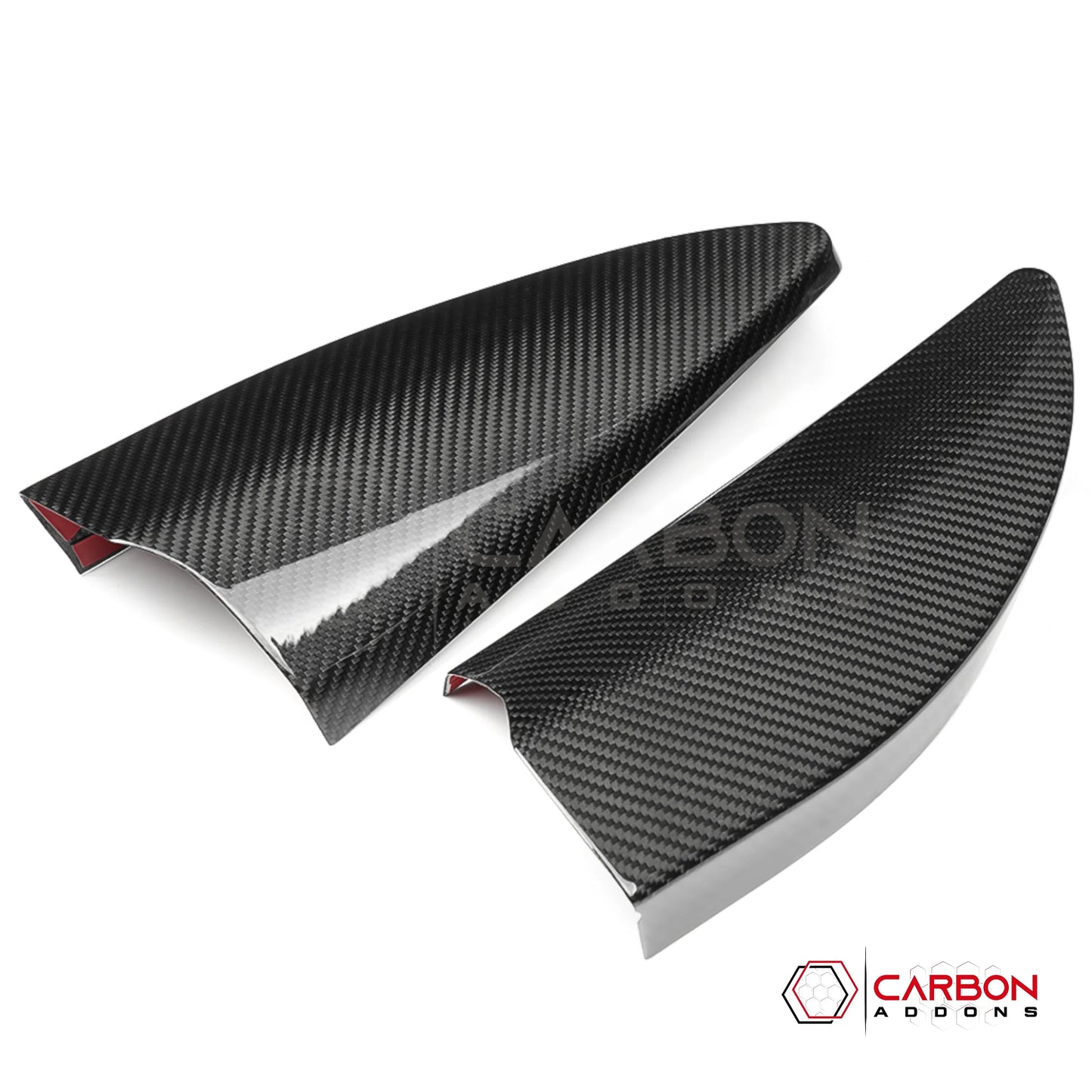 2021+ Ford F-150 Real Carbon Fiber Inner Door Triangle A-Pillar Trim Covers