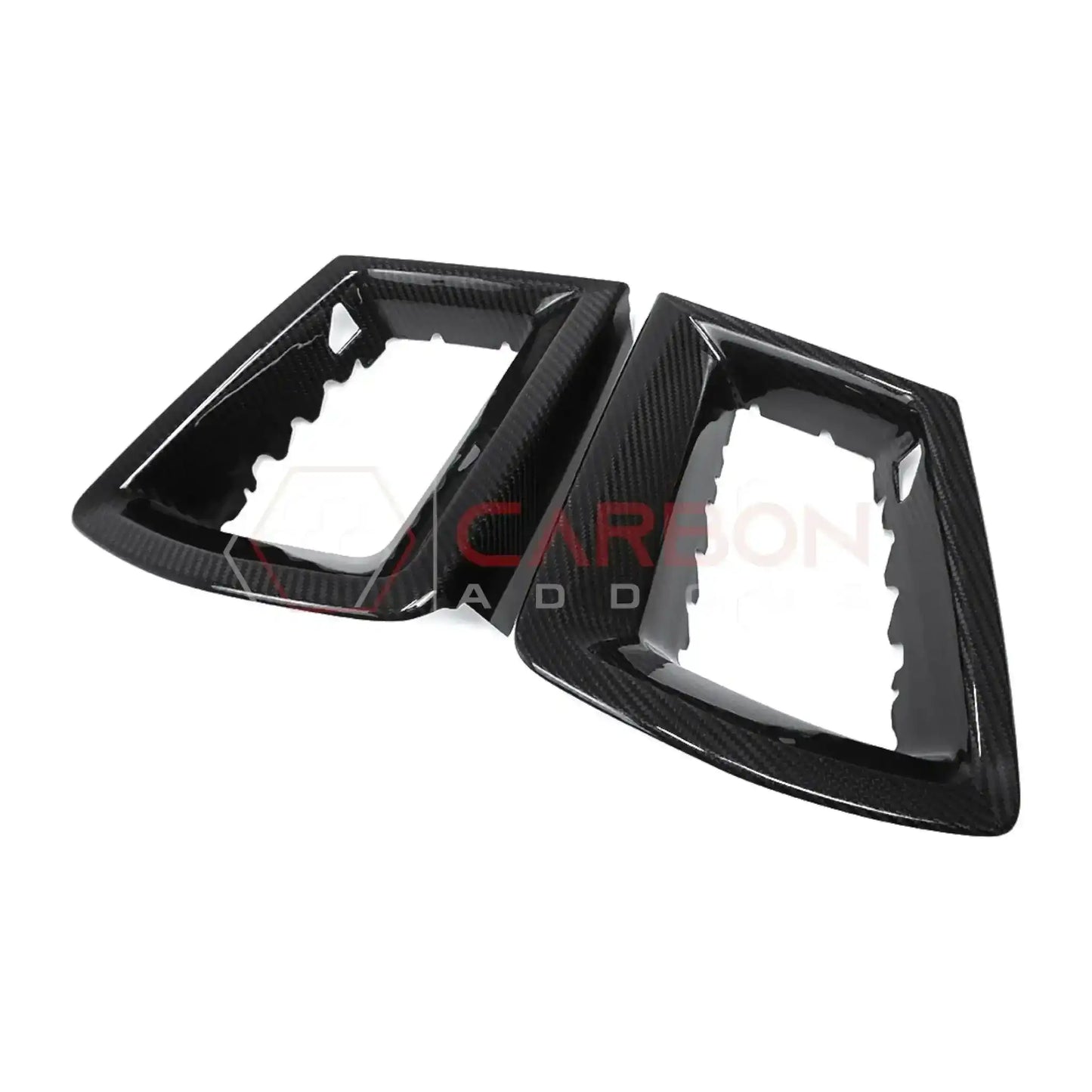 Real Carbon Fiber Upper Grille Insert Covers for 2024+ Ford Mustang GT