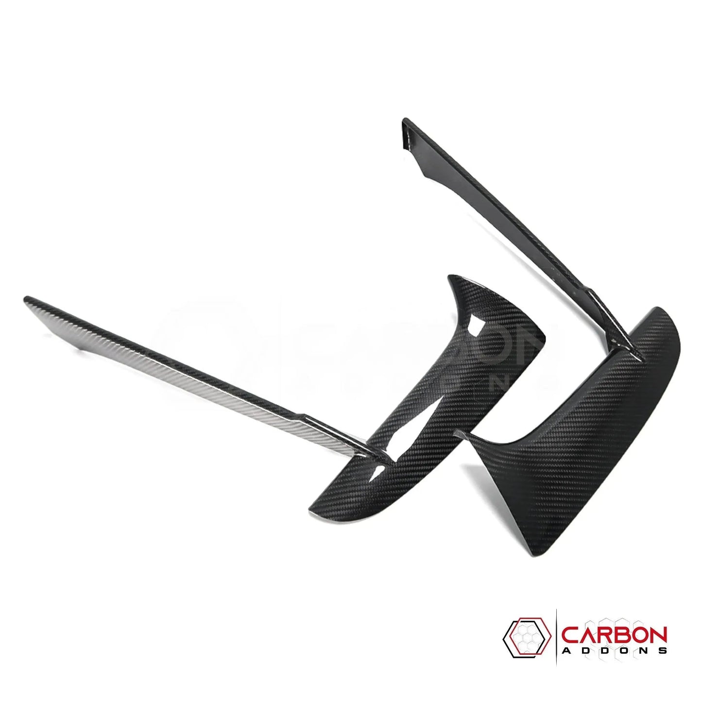 C8 Corvette Carbon Fiber Front Bumper Grille Bezel Covers