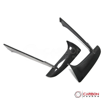 C8 Corvette Carbon Fiber Front Bumper Grille Bezel Covers