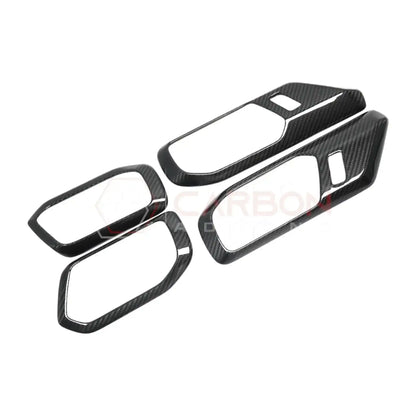 Real Carbon Fiber Interior Door Handle Trim Covers For 2021+ Ford Bronco