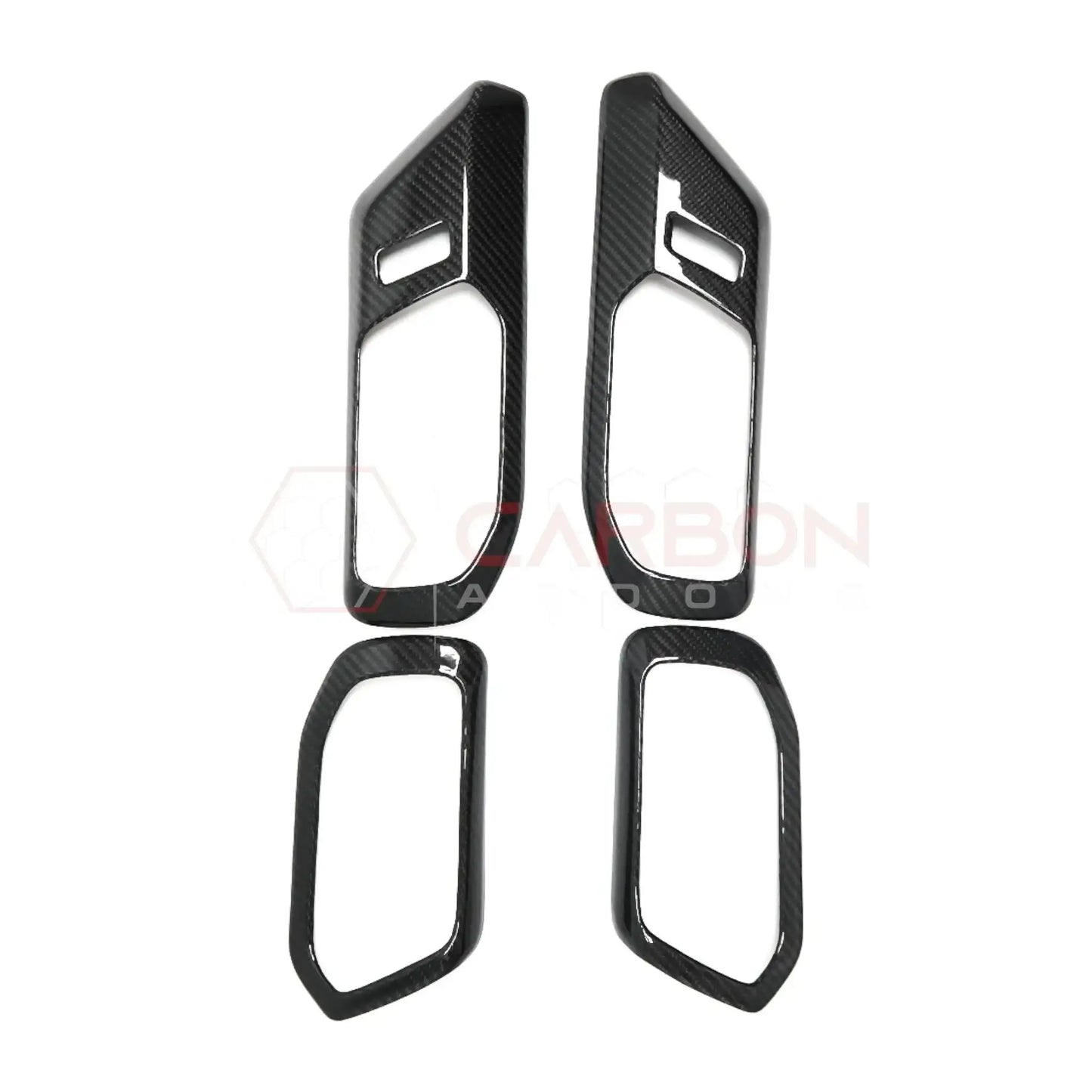 Real Carbon Fiber Interior Door Handle Trim Covers For 2021+ Ford Bronco