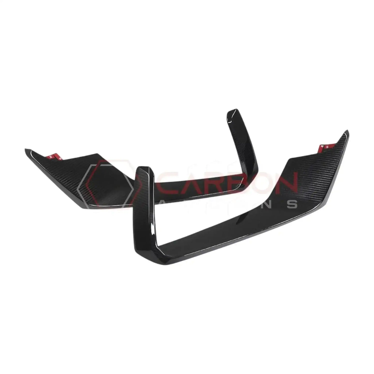 Real Carbon Fiber Lower Fog Light Trim Covers for 2024+ Ford Mustang Dark Horse
