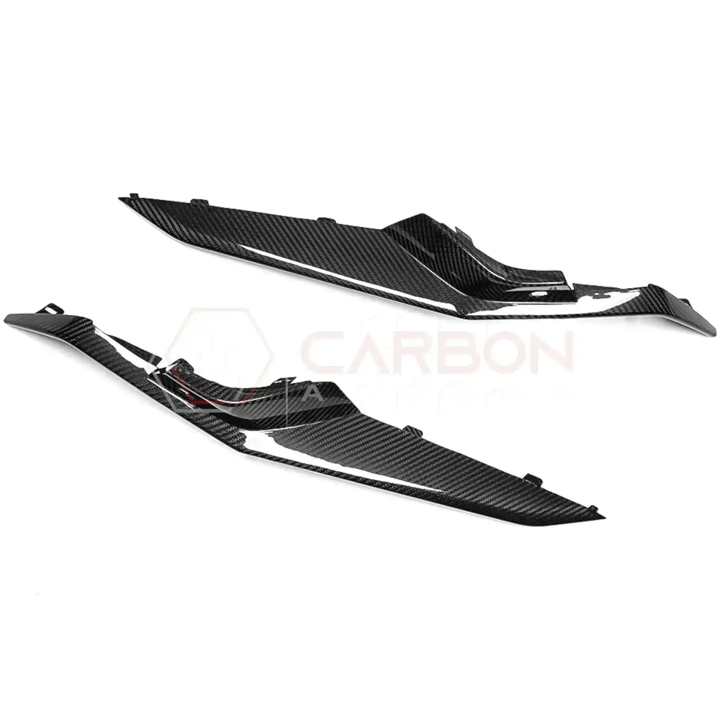 C8 Corvette Z06 Real Carbon Fiber Front Bumper Grille Trims | Cover or Direct Replacement (2023+)