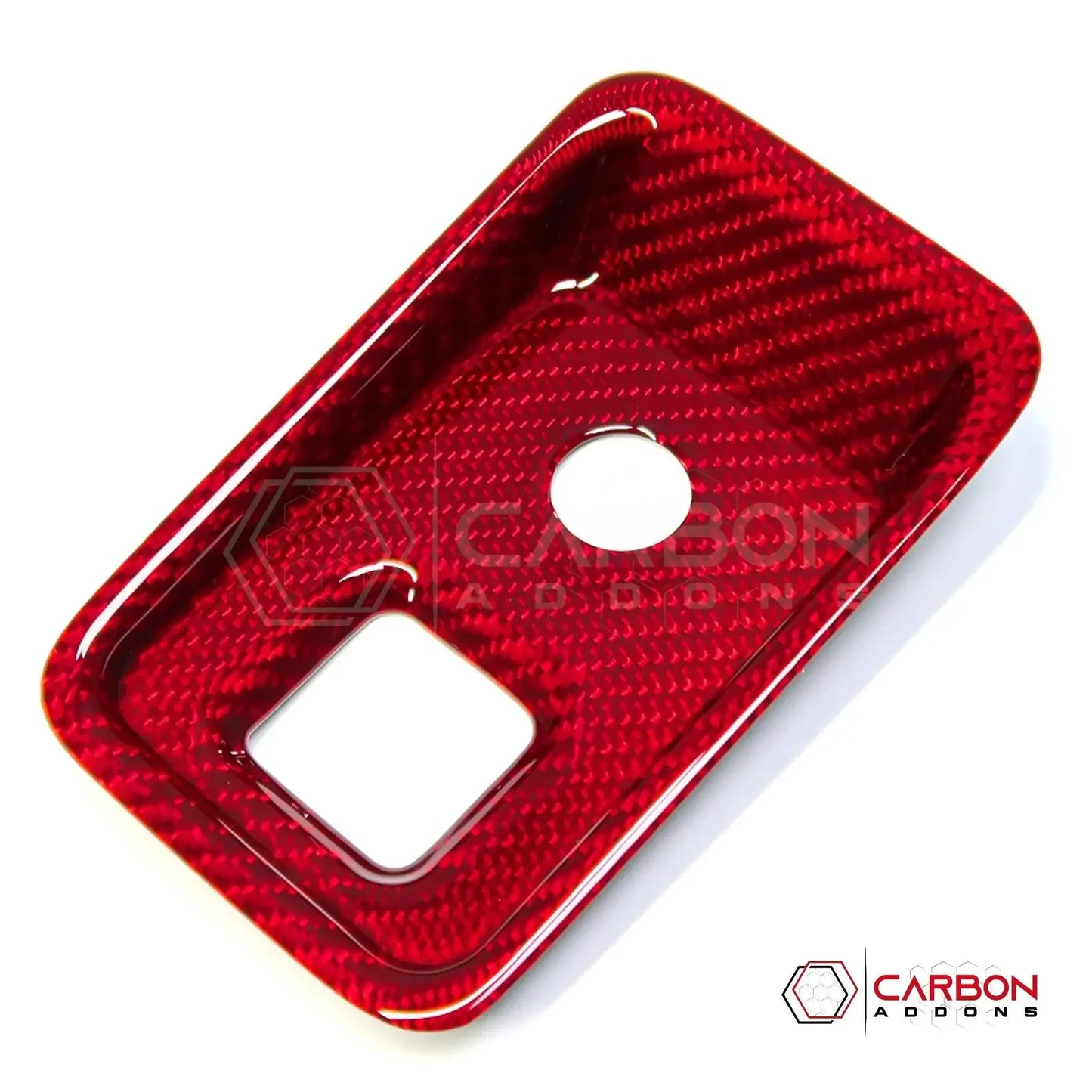 C8 Corvette Carbon Fiber Parking Brake / HUD Button Control Trim Cover (2020–2026)