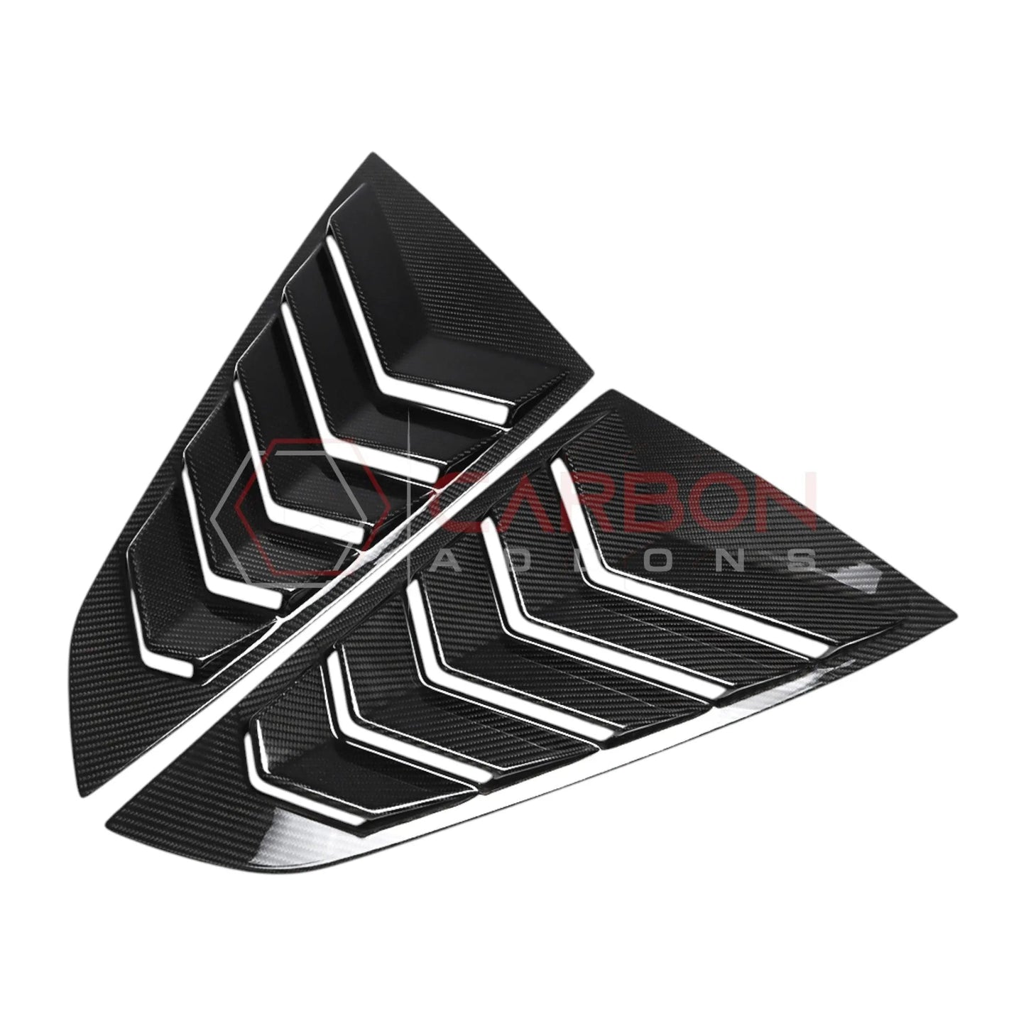 2024+ S650 Mustang Real Carbon Fiber Rear Quarter Window Louvers