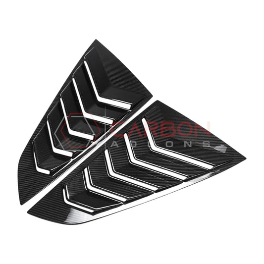 2024+ S650 Mustang Real Carbon Fiber Rear Quarter Window Louvers