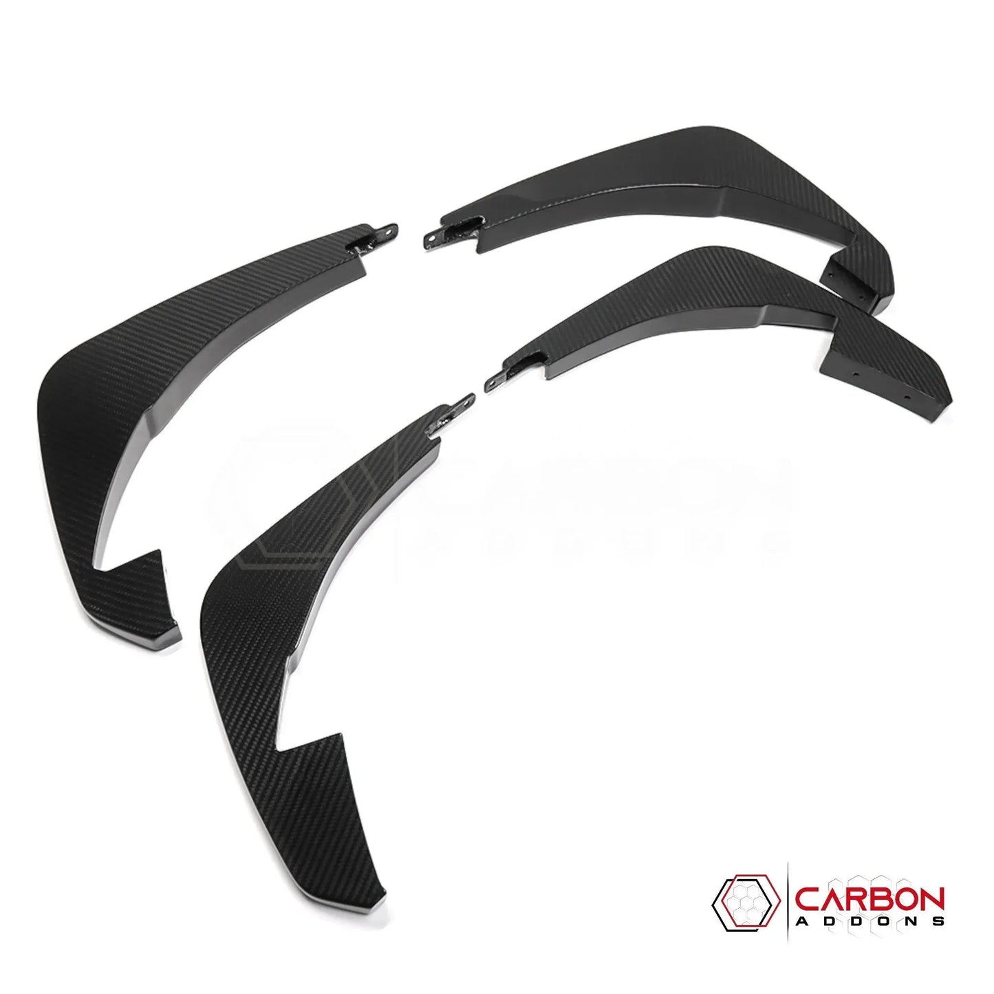 C8 Corvette Carbon Fiber Rear Diffuser Fins Add-On – Real Carbon Fiber Fin Accent Kit (Stingray On