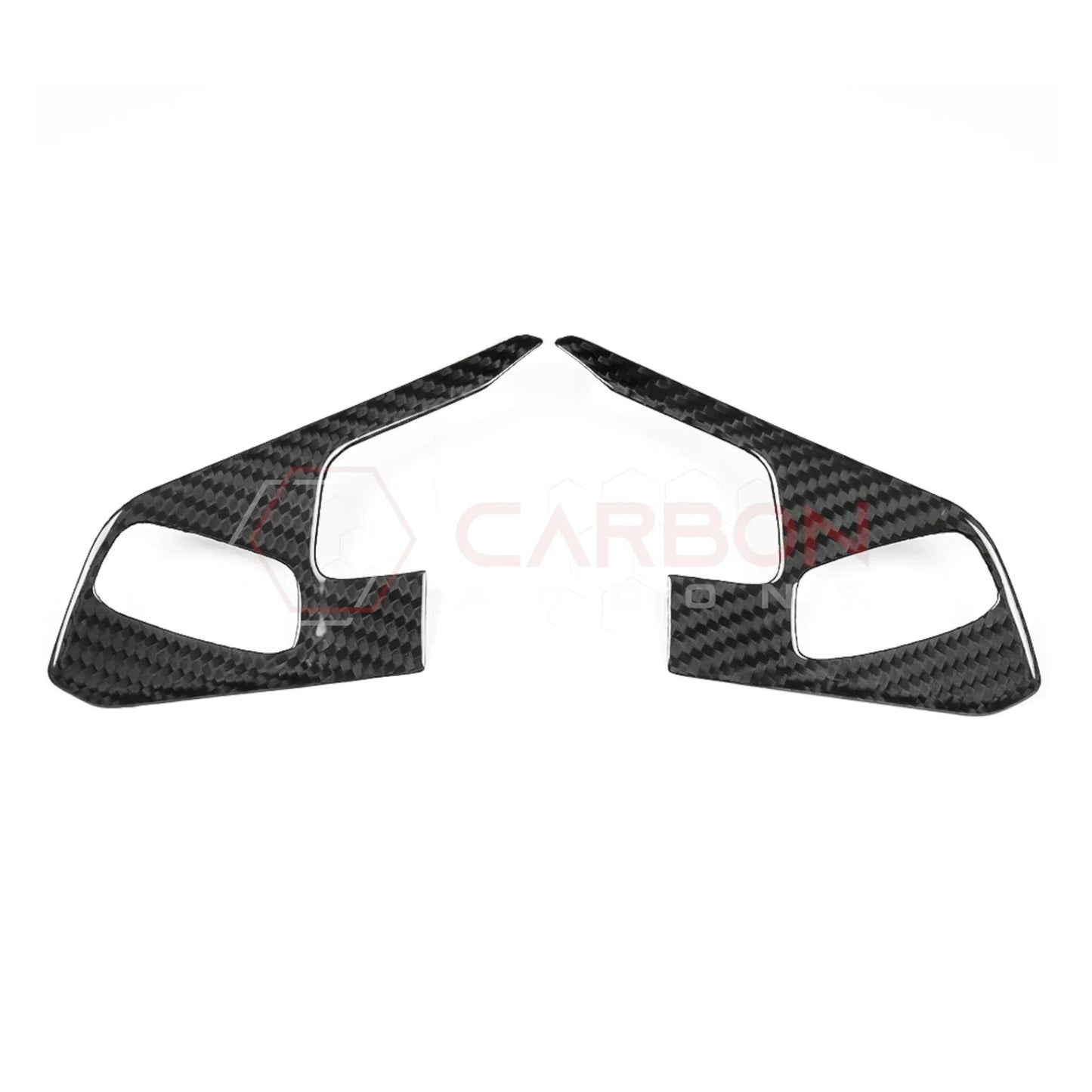 C8 Corvette Real Carbon Fiber Steering Wheel Button Trim Covers | Interior Upgrade (2020–2027)