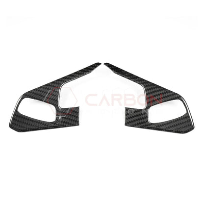 C8 Corvette Real Carbon Fiber Steering Wheel Button Trim Covers | Interior Upgrade (2020–2027)