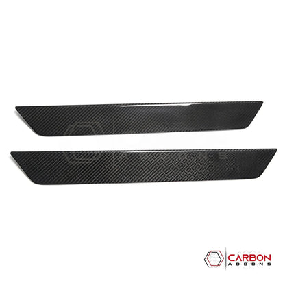 C8 Corvette Real Carbon Fiber Door Sill Plate Covers | Interior Upgrade (2020–2026)