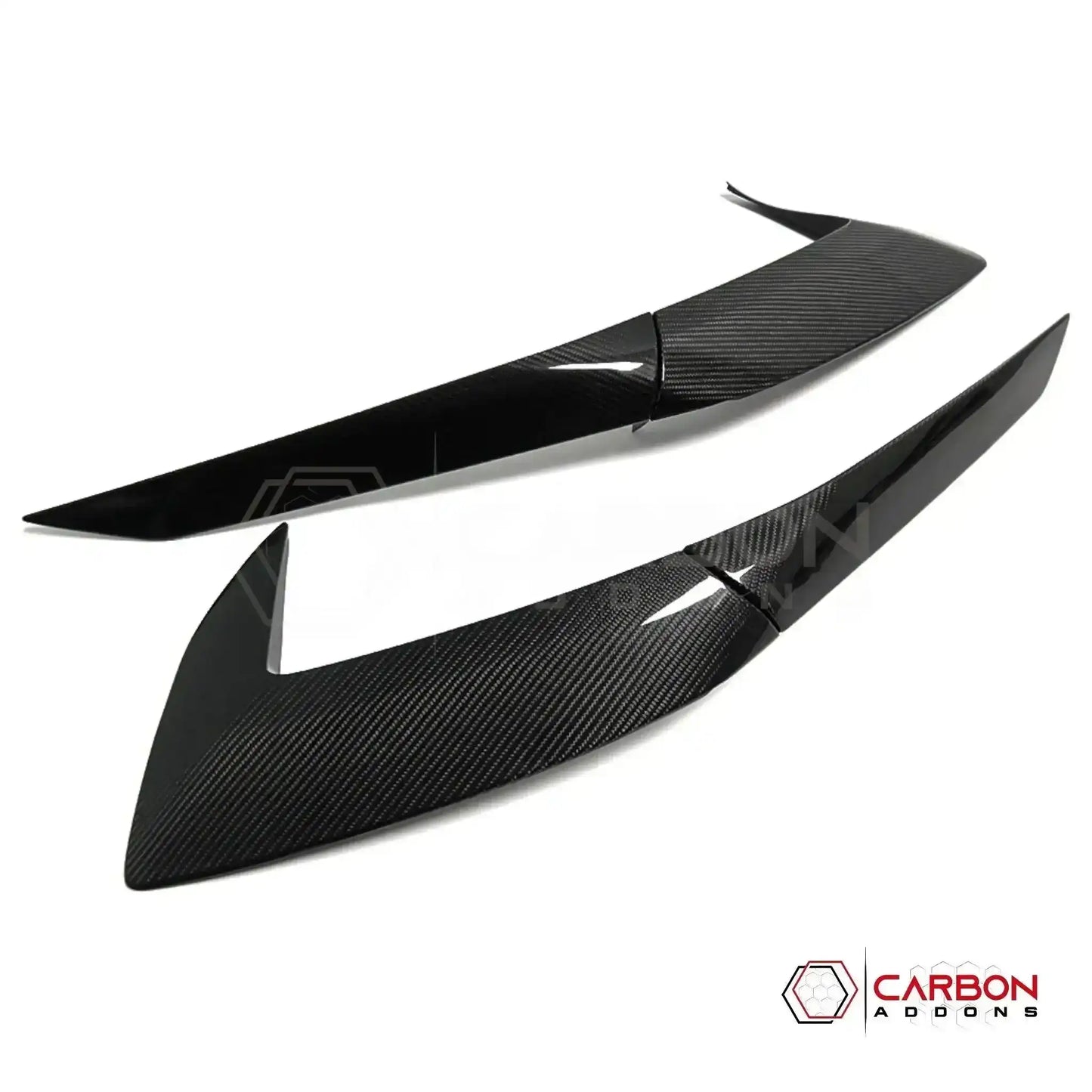 C8 Corvette Stingray Carbon Fiber Side Scoop Boomerang Trim Covers (4-Piece Set) | Exterior Upgrade (2020–2026)