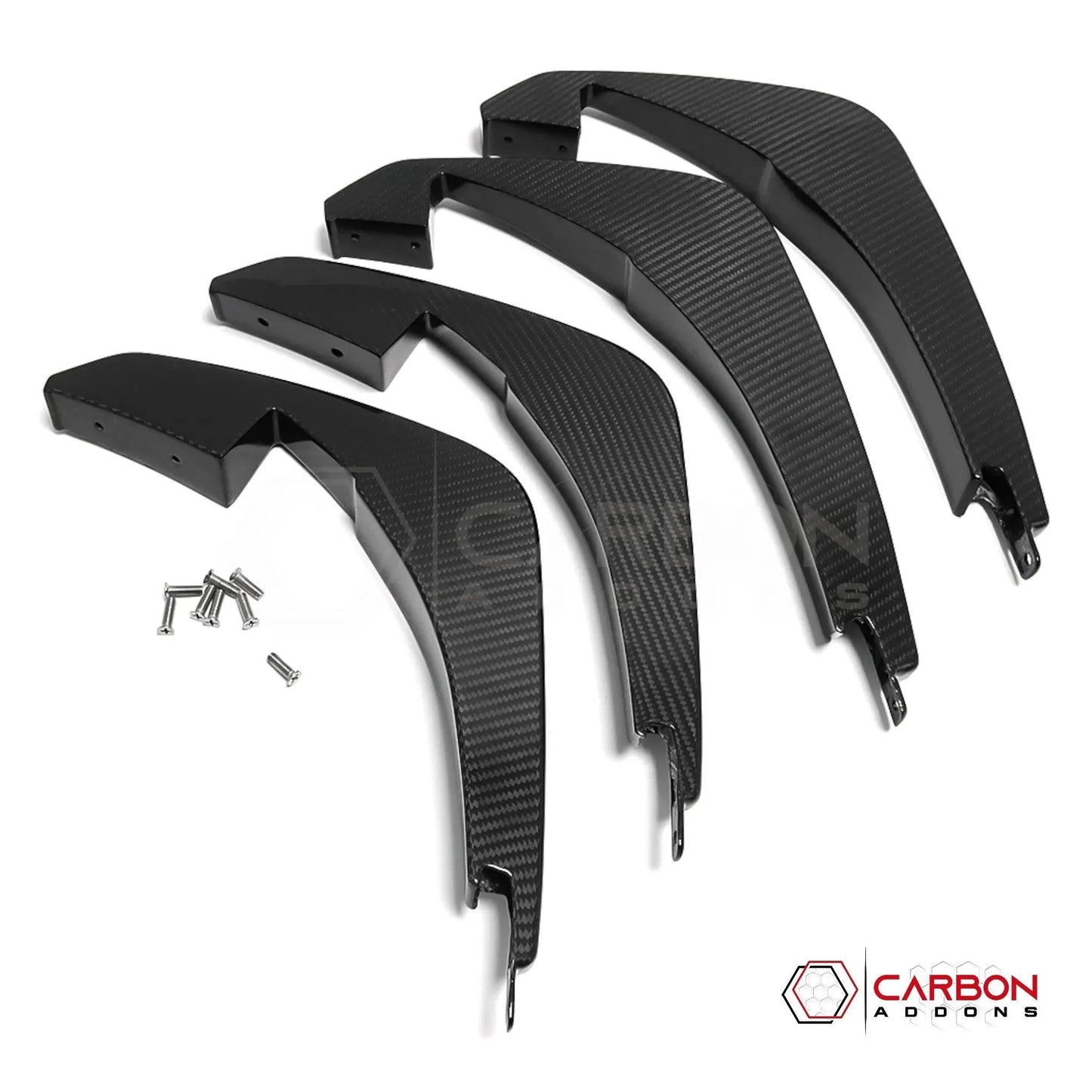 C8 Corvette Carbon Fiber Rear Diffuser Fins Add-On – Real Carbon Fiber Fin Accent Kit (Stingray On