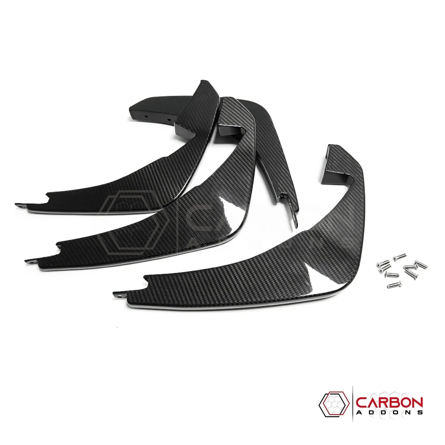 C8 Corvette Carbon Fiber Rear Diffuser Fins Add-On – Real Carbon Fiber Fin Accent Kit (Stingray On