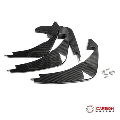 C8 Corvette Carbon Fiber Rear Diffuser Fins Add-On – Real Carbon Fiber Fin Accent Kit (Stingray On