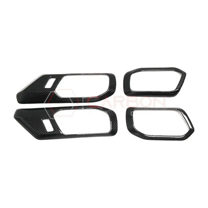 Real Carbon Fiber Interior Door Handle Trim Covers For 2021+ Ford Bronco