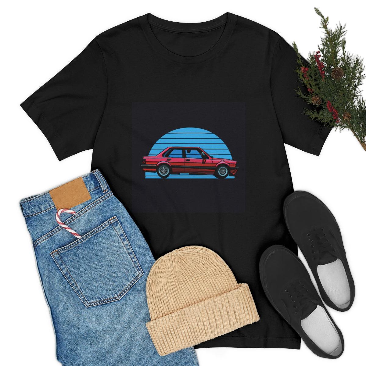 vintage style e30 4 door tshirt - Martin Metalwork LLC 