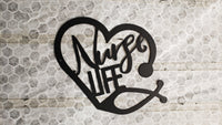 Nurse Life Heart Love Sign