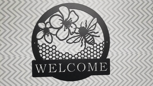 Honey Bee Welcome Sign - Martin Metalwork LLC 
