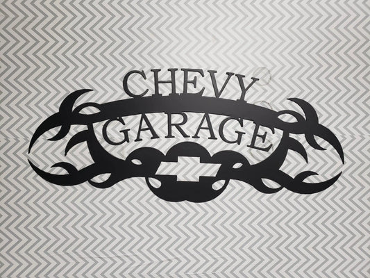 Chevy Garage Wall Art Sign - Martin Metalwork LLC 