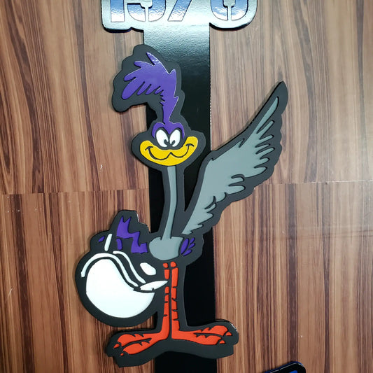 Full Color Road Runner Hood Prop – Custom Year – 30 Inch Heavy Duty Steel Show Car Display