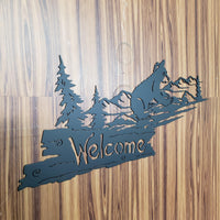 bear cub welcome sign - Martin Metalwork LLC 