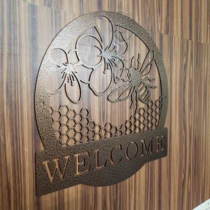 Honey Bee Welcome Sign - Martin Metalwork LLC 