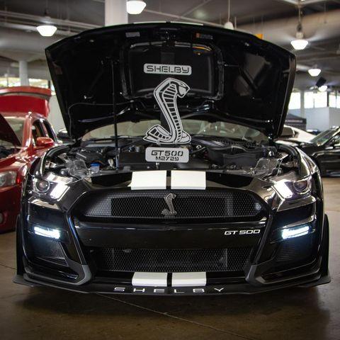 Custom Shelby GT500 Mustang Hood Prop - Martin Metalwork LLC 