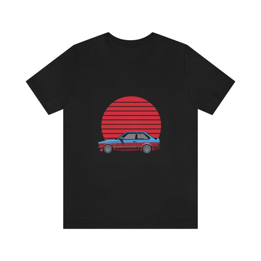 vintage style e30 2 door tshirt - Martin Metalwork LLC 