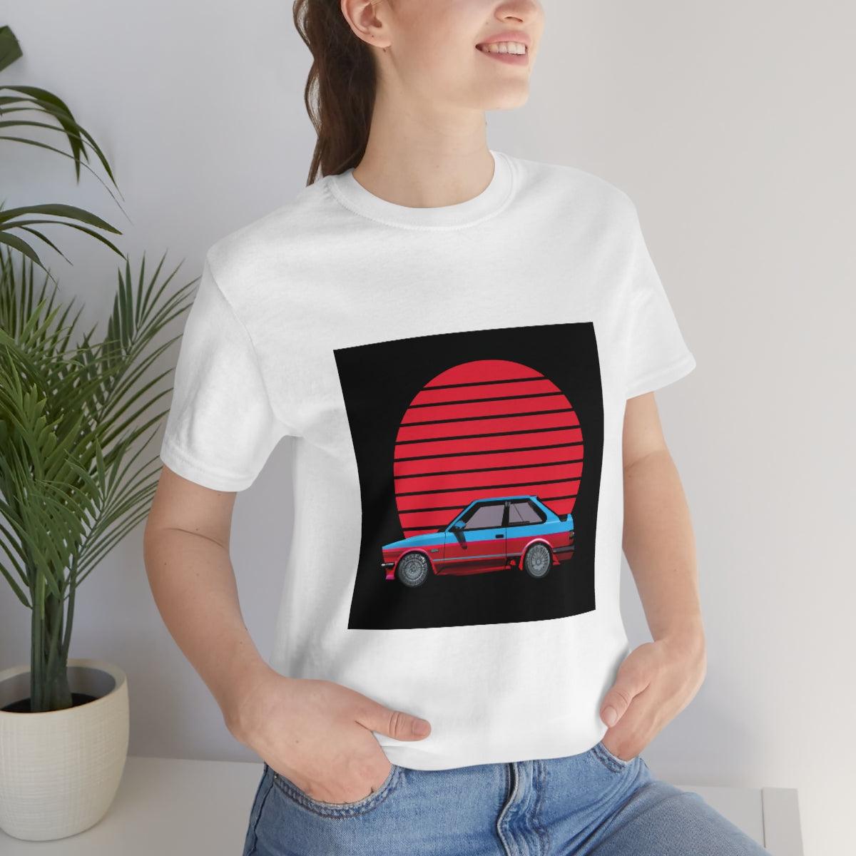 vintage style e30 2 door tshirt - Martin Metalwork LLC 