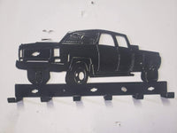chevy truck key holder 2500 1500 dually truck  leash rack plasma cut steel - Martin Metalworks
