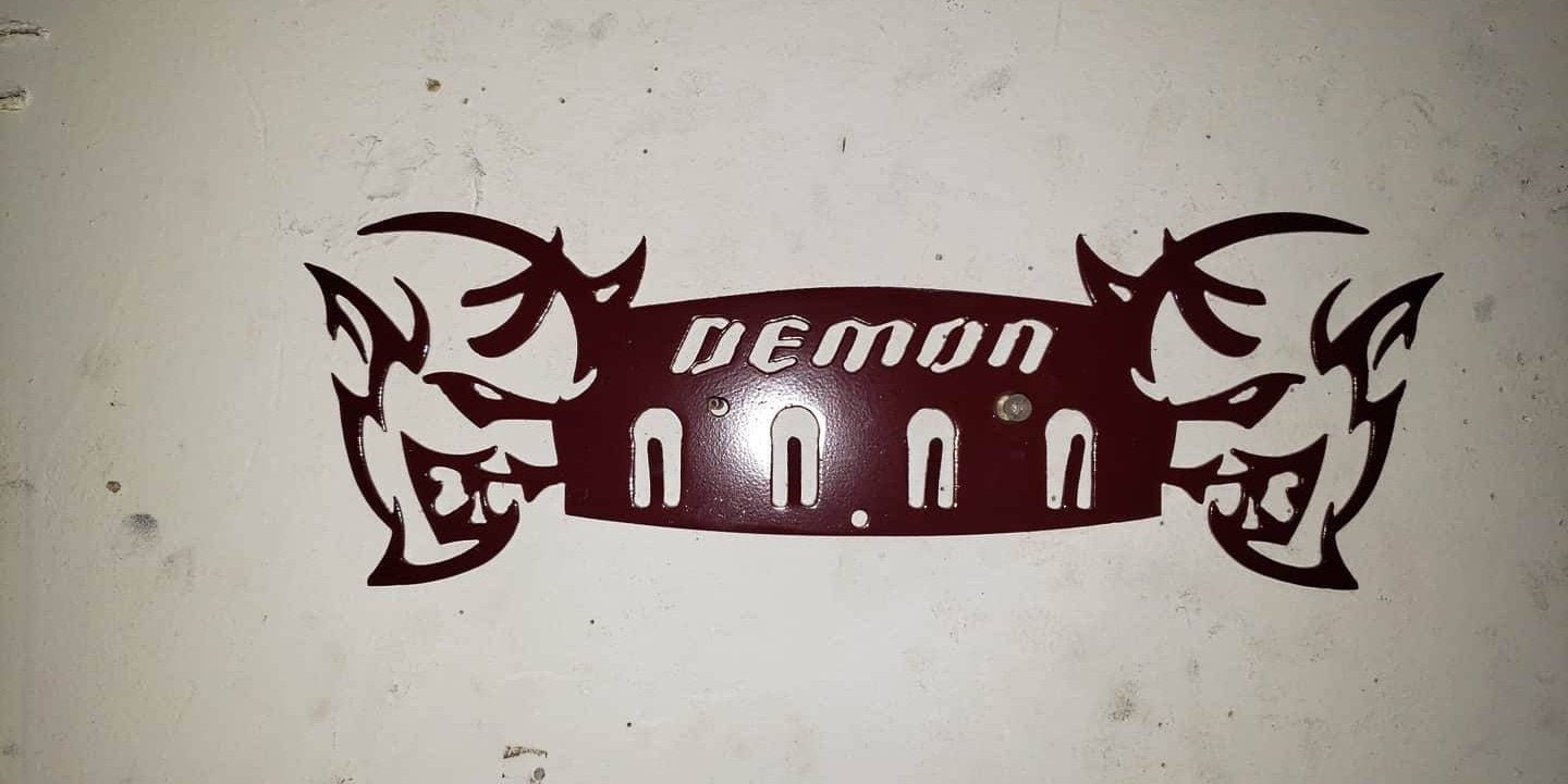 Dodge Demon srt hellcat charger challenger key keychain ring holder rack - Martin Metalworks