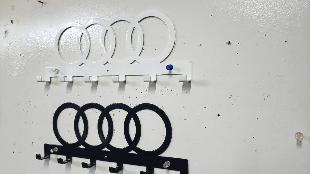 Audi logo key keychain ring holder rack - Martin Metalworks